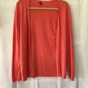 Salmon Pink J Crew Cardigan